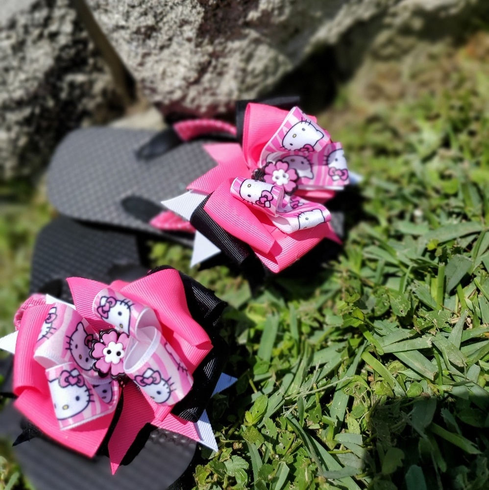 Custom designed children flip flops.